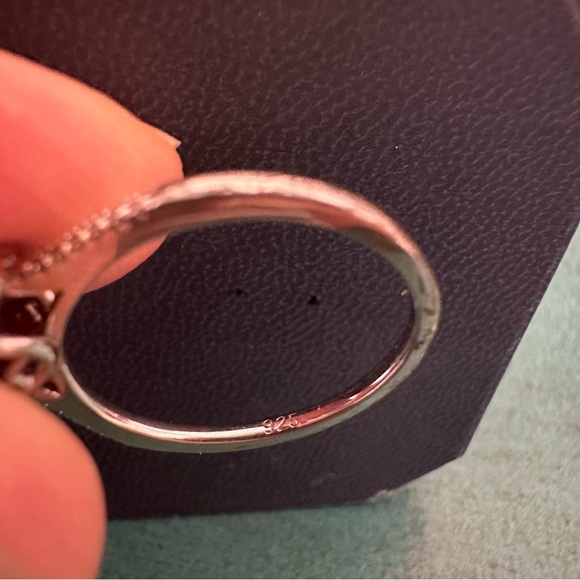 Sterling Silver Garnet Ring - Picture 3 of 4